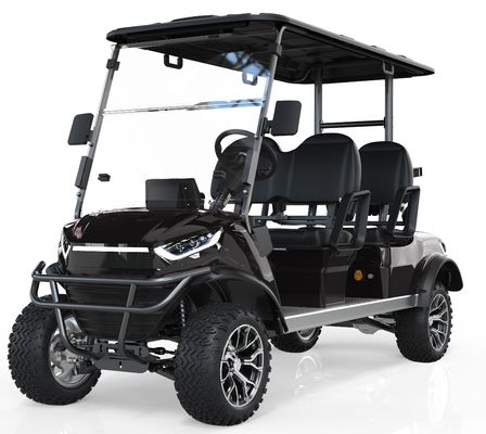 Un buen precio. 205/50-10 Tamaño de neumático 4 plazas Carrito de golf eléctrico levantado para campo de golf y patio en línea
