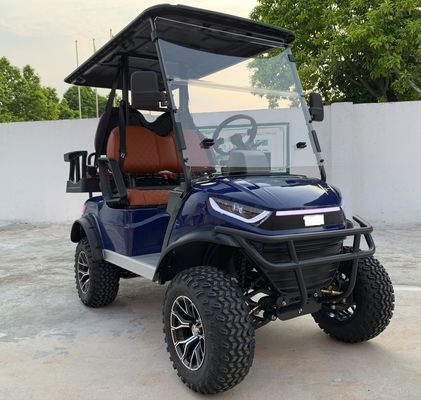 Un buen precio. Equipado con sistema de estacionamiento electromagnético Molde privado Carro de golf eléctrico levantado 4 pasajeros Carros de golf de caza chinos en línea