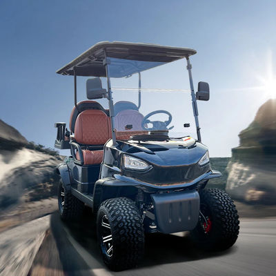 Un buen precio. Apoyo ODM OEM 6 plazas Carro de golf levantado con caja de carga para 70-90 km de distancia de conducción Carro de caza de golf eléctrico en línea