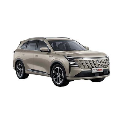 Un buen precio. Vendedor de alta velocidad de 5 puertas y 5 asientos Changan CS75 PLUS 1.5T SUV con suspensión frontal Macpherson y bastidor de techo metálico en línea