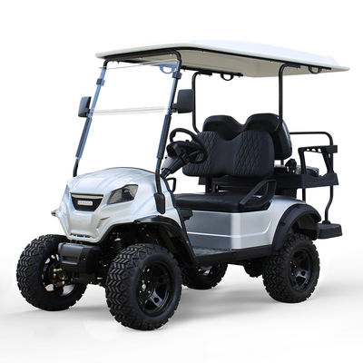 Un buen precio. Carro de golf eléctrico de 4 asientos con motor de corriente alterna de 48V5KW y eje de aleación de aluminio peso de 400-500 kg modelo personalizado en línea