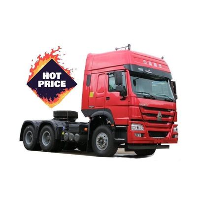 Un buen precio. WD615.47 Motor modelo SINOTRUK 6X4 HOWO 7 remolque cabeza de camión tractor en color rojo para los requisitos de su cliente en línea